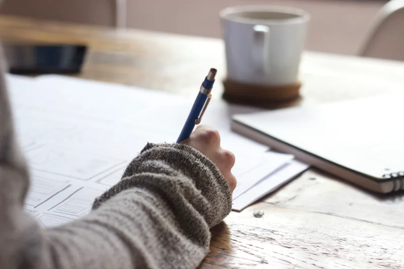 Focused writing and editing workspace
